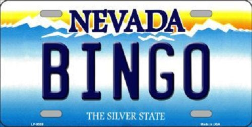 Bingo Nevada Background Novelty Metal License Plate