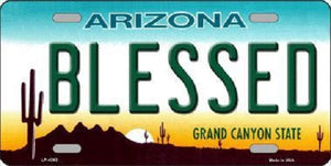 Blessed Arizona Novelty Metal License Plate