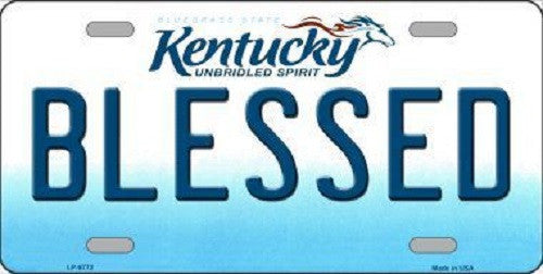 Blessed Kentucky Novelty Metal License Plate