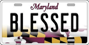 Blessed Maryland Metal Novelty License Plate