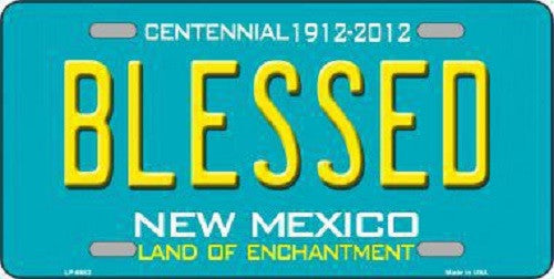 Blessed New Mexico Novelty Metal License Plate