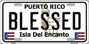 Blessed Puerto Rico Metal Novelty License Plate
