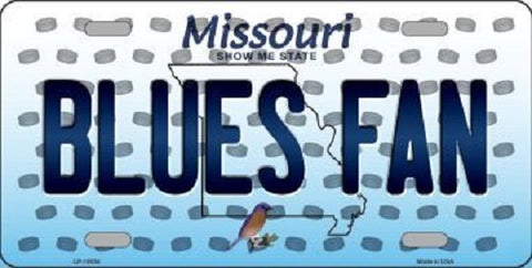 Blues Fan Missouri Background Novelty Metal License Plate
