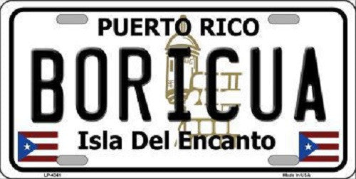 Boricua Puerto Rico Metal Novelty License Plate