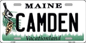 Camden Maine Metal Novelty License Plate