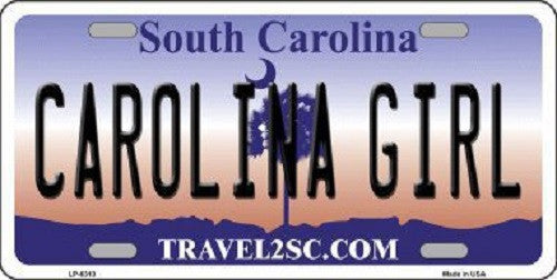 Carolina Girl South Carolina Novelty Metal License Plate