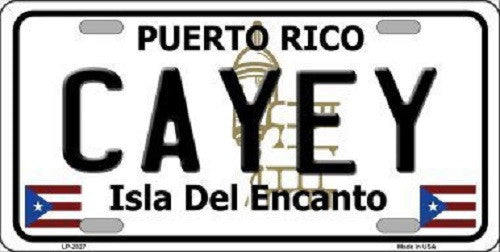 Cayey Puerto Rico Metal Novelty License Plate