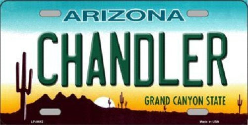 Chandler Arizona Background Novelty Metal License Plate