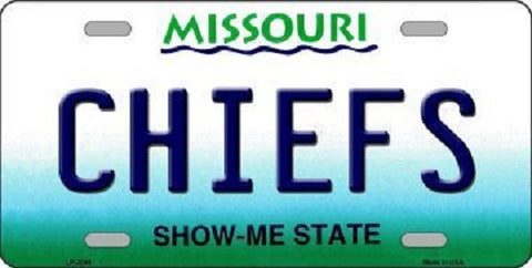 Chiefs Missouri State Novelty Metal License Plate