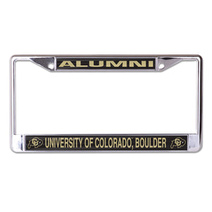 University of Colorado Boulder Alumni Chrome License Plate Frame