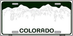 Colorado State Background Novelty Metal License Plate