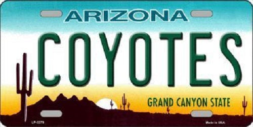 Coyotes Arizona Novelty State Metal License Plate