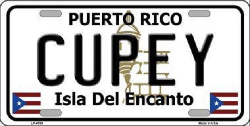 Cupey Puerto Rico Metal Novelty License Plate