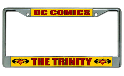 DC Comics The Trinity Chrome License Plate Frame