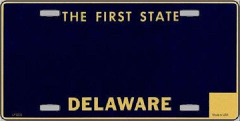 Delaware State Background Blank Novelty Metal License Plate