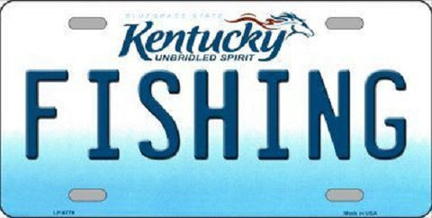 Fishing Kentucky Novelty Metal License Plate