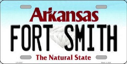Fort Smith Arkansas Background Novelty Metal License Plate