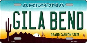 Gila Bend Arizona Novelty Metal License Plate