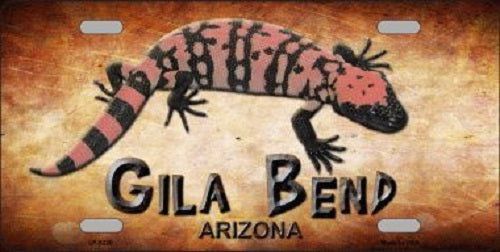 Gila Bend Gila Monster Arizona Novelty Metal License Plate