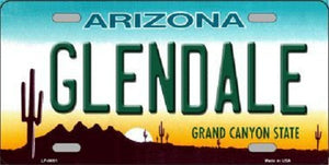 Glendale Arizona Background Novelty Metal License Plate