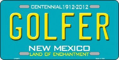 Golfer New Mexico Novelty Metal License Plate