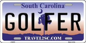 Golfer South Carolina Novelty Metal License Plate