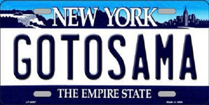 Gotosama New York Novelty Metal License Plate