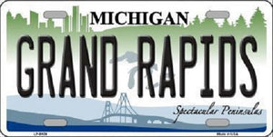 Grand Rapids Michigan Metal Novelty License Plate
