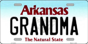 Grandma Arkansas Background Novelty Metal License Plate