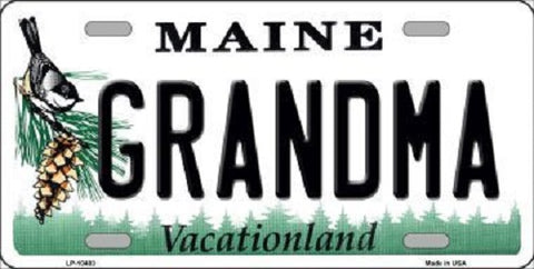 Grandma Maine Metal Novelty License Plate