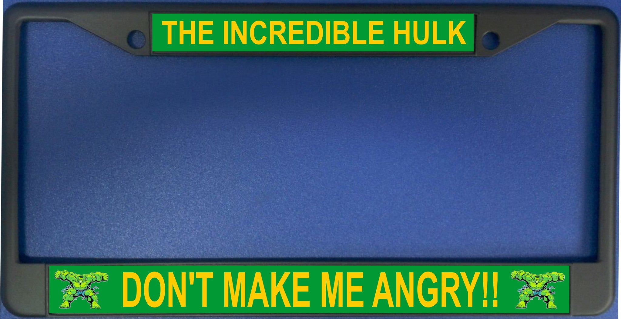 The Incredible Hulk Black License Plate Frame
