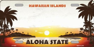 Hawaiian Islands Hawaii Blank State Background Novelty Metal License Plate