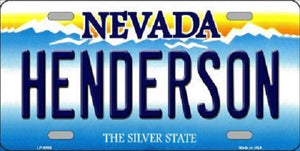 Henderson Nevada Background Novelty Metal License Plate