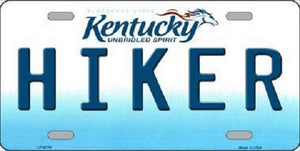 Hiker Kentucky Novelty Metal License Plate