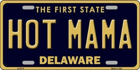 Hot Mama Delaware Novelty Metal License Plate
