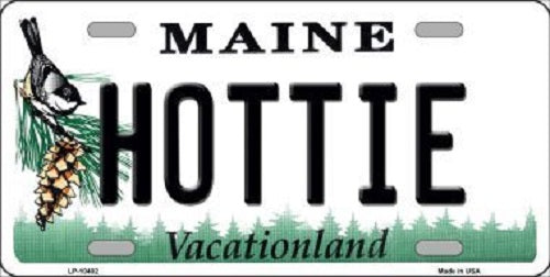 Hottie Maine Metal Novelty License Plate