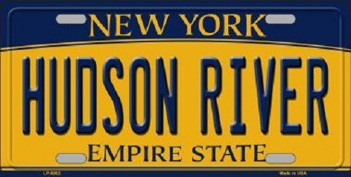 Hudson River New York Background Novelty Metal License Plate