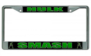 Hulk Smash Chrome License Plate Frame