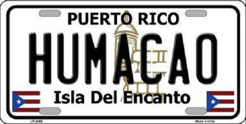 Humacao Puerto Rico Metal Novelty License Plate