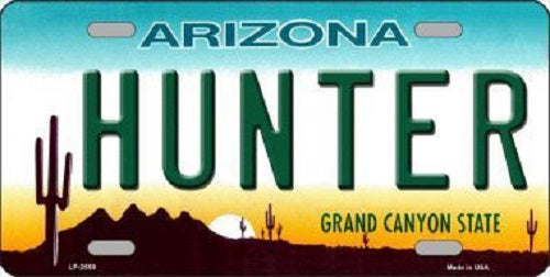 Hunter Arizona Metal Novelty License Plate