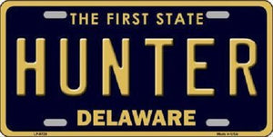 Hunter Delaware Novelty Metal License Plate