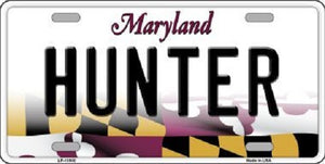 Hunter Maryland Metal Novelty License Plate