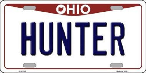 Hunter Ohio Background Novelty Metal License Plate