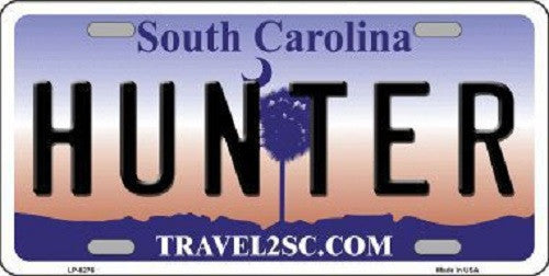 Hunter South Carolina Novelty Metal License Plate