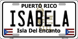 Isabela Puerto Rico Metal Novelty License Plate