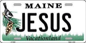 Jesus Maine Metal Novelty License Plate