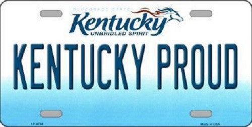 Kentucky Proud Novelty Metal License Plate