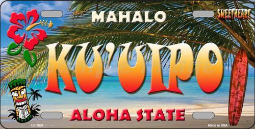 Ku' uipo Hawaii State Background Novelty Metal License Plate