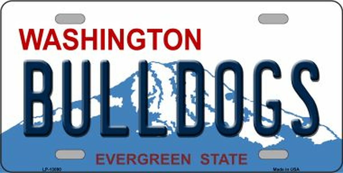 Bulldogs Novelty Metal License Plate