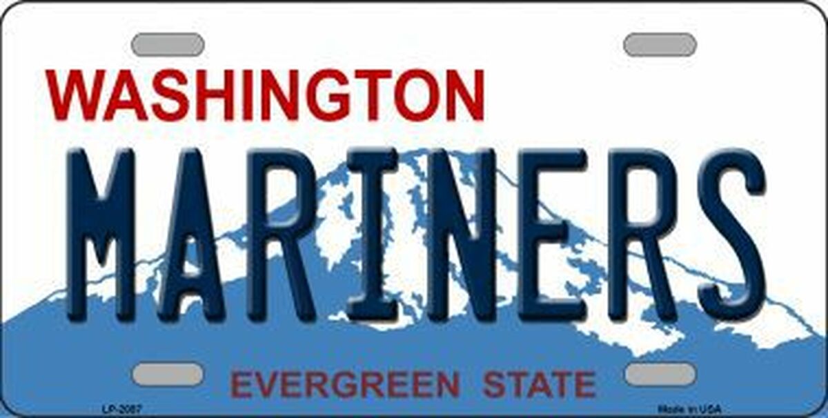 Mariners Washington State Metal Novelty License Plate